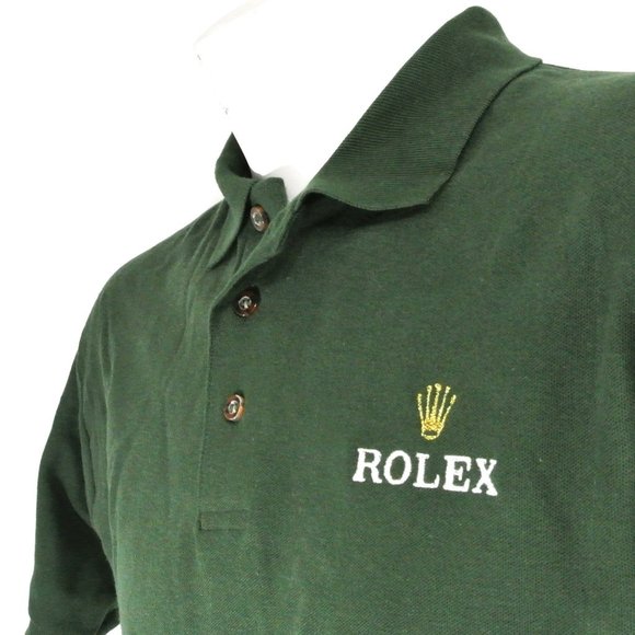 ROLEX Jewelry Store Employee Uniform Polo Shirt Green Mens NEW L Large - Picture 7 of 10